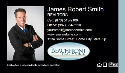 Beachfront Realty Business Card Labels BRI-BCL-002
