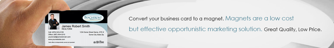 Beachfront Business Card Magnets - Banner