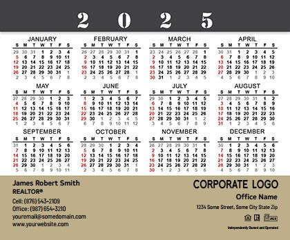 Century 21 Calendar Magnet 3.5X4 C21-CALMAG3540-005