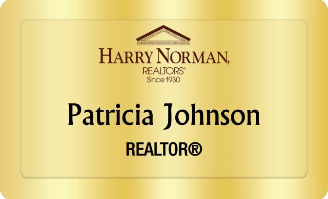 Harry Norman Realtors Name Badges Golden (W:2