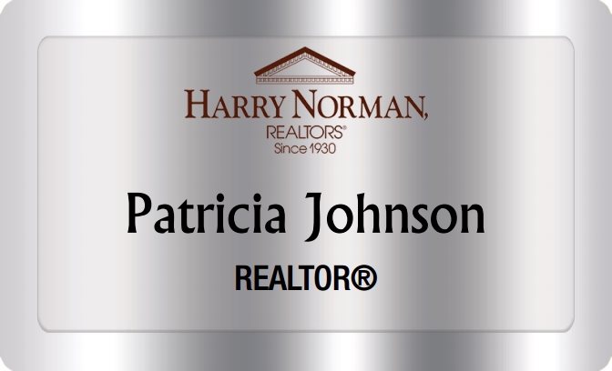 Harry Norman Realtors Name Badges Silver (W:2