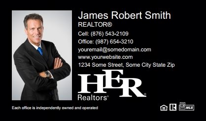 Her Realtors Business Card Labels HR-BCL-001