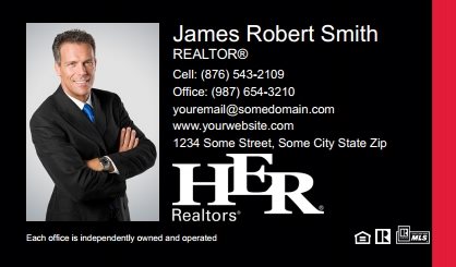 Her Realtors Business Card Labels HR-BCL-002