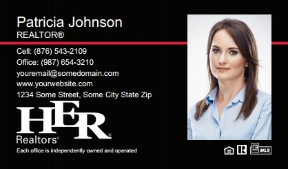 Her Realtors Business Card Labels HR-BCL-008