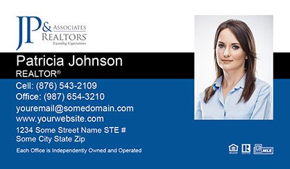 JP-and-Associates-Realtors-Business-Card-Core-With-Medium-Photo-TH52-P2-L1-D3-Blue-Black-White