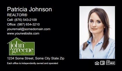 John-Greene-Realtor-Business-Card-Compact-With-Full-Photo-TH07B-P2-L3-D3-Black