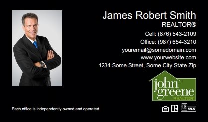 John-Greene-Realtor-Business-Card-Compact-With-Medium-Photo-TH08B-P1-L3-D3-Black