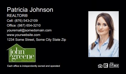 John-Greene-Realtor-Business-Card-Compact-With-Medium-Photo-TH11B-P2-L3-D3-Black