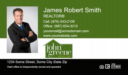 John-Greene-Realtor-Business-Card-Compact-With-Medium-Photo-TH12C-P1-L1-D3-Green-Black-White