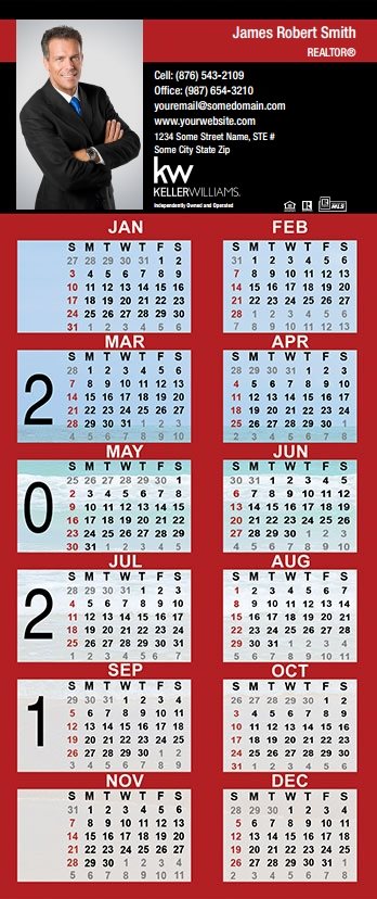 Keller Williams Calendar Magnet 3.5X8 KW-CALMAG3585-007