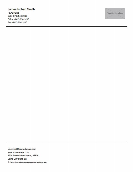 Real Estate Letterheads IRE-LH-001