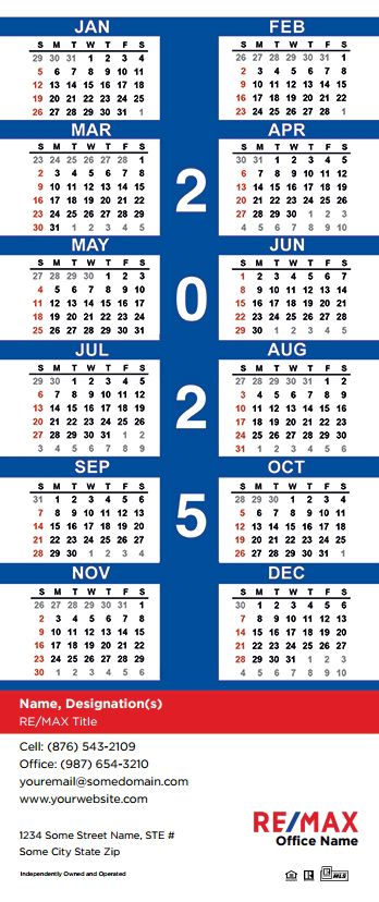 Remax Calendar Magnet 3.5X8 REMAX-CALMAG3585-009