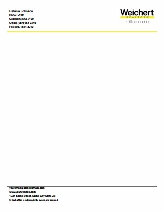 Weichert Letterheads WEICHERT-LH-001