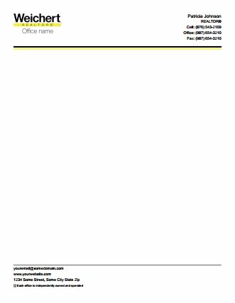 Weichert Letterheads WEICHERT-LH-002