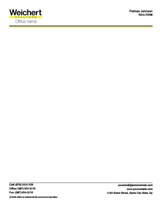 Weichert Letterheads WEICHERT-LH-004