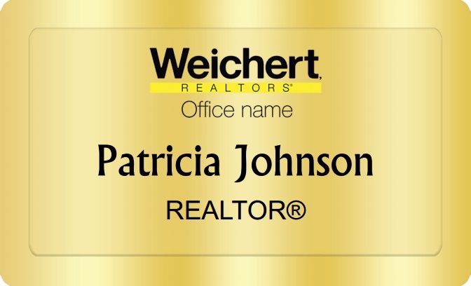 Weichert Name Badges Golden (W:2