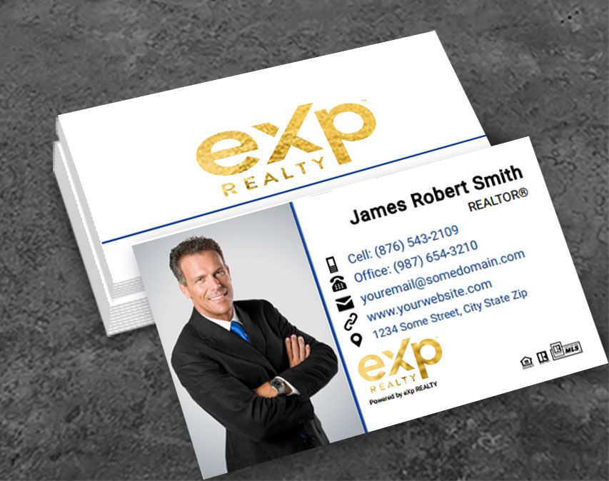 eXp Realty Raised Gold Foil Business Cards EXPR-BCFOIL-001