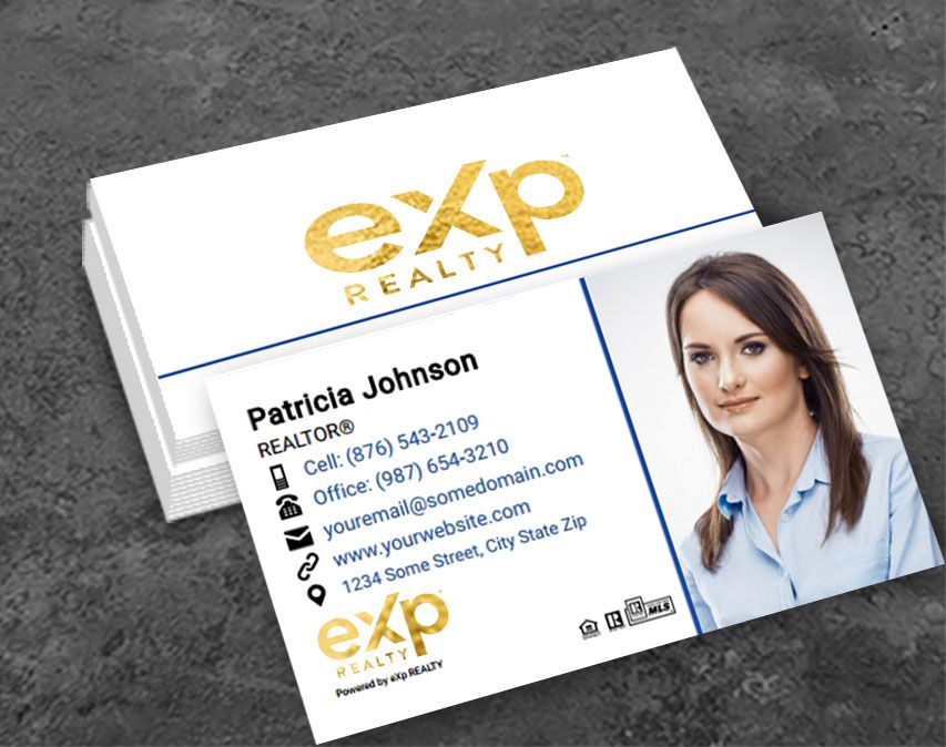 eXp Realty Raised Gold Foil Business Cards EXPR-BCFOIL-003