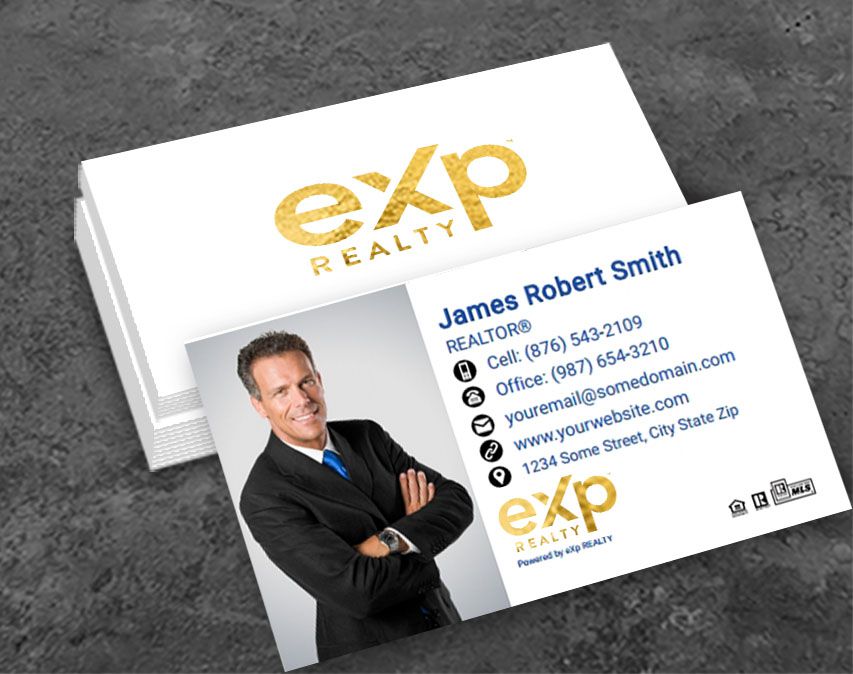 eXp Realty Raised Gold Foil Business Cards EXPR-BCFOIL-005