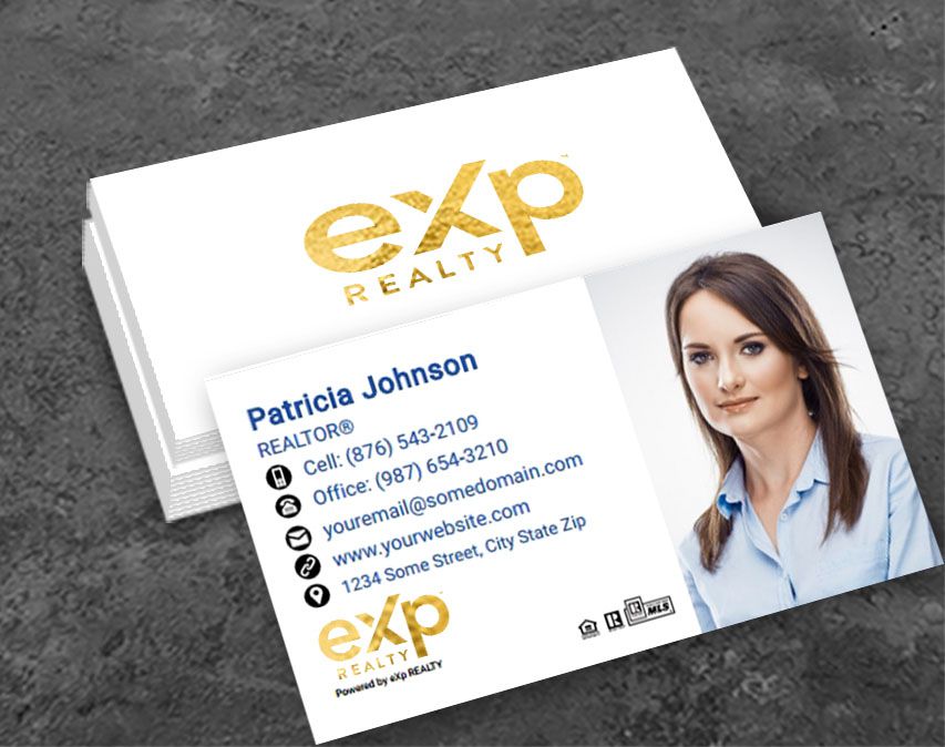 eXp Realty Raised Gold Foil Business Cards EXPR-BCFOIL-007