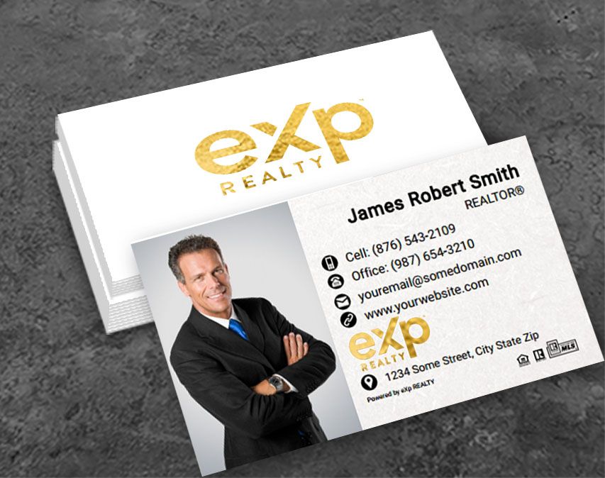 eXp Realty Raised Gold Foil Business Cards EXPR-BCFOIL-009