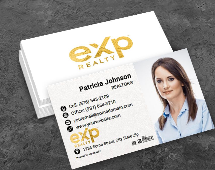eXp Realty Raised Gold Foil Business Cards EXPR-BCFOIL-011