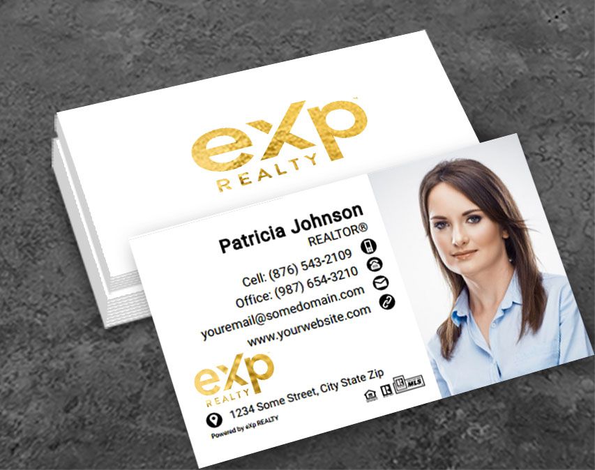 eXp Realty Raised Gold Foil Business Cards EXPR-BCFOIL-015