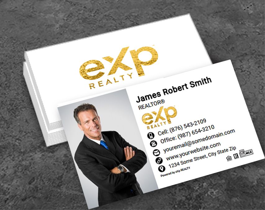 eXp Realty Raised Gold Foil Business Cards EXPR-BCFOIL-017
